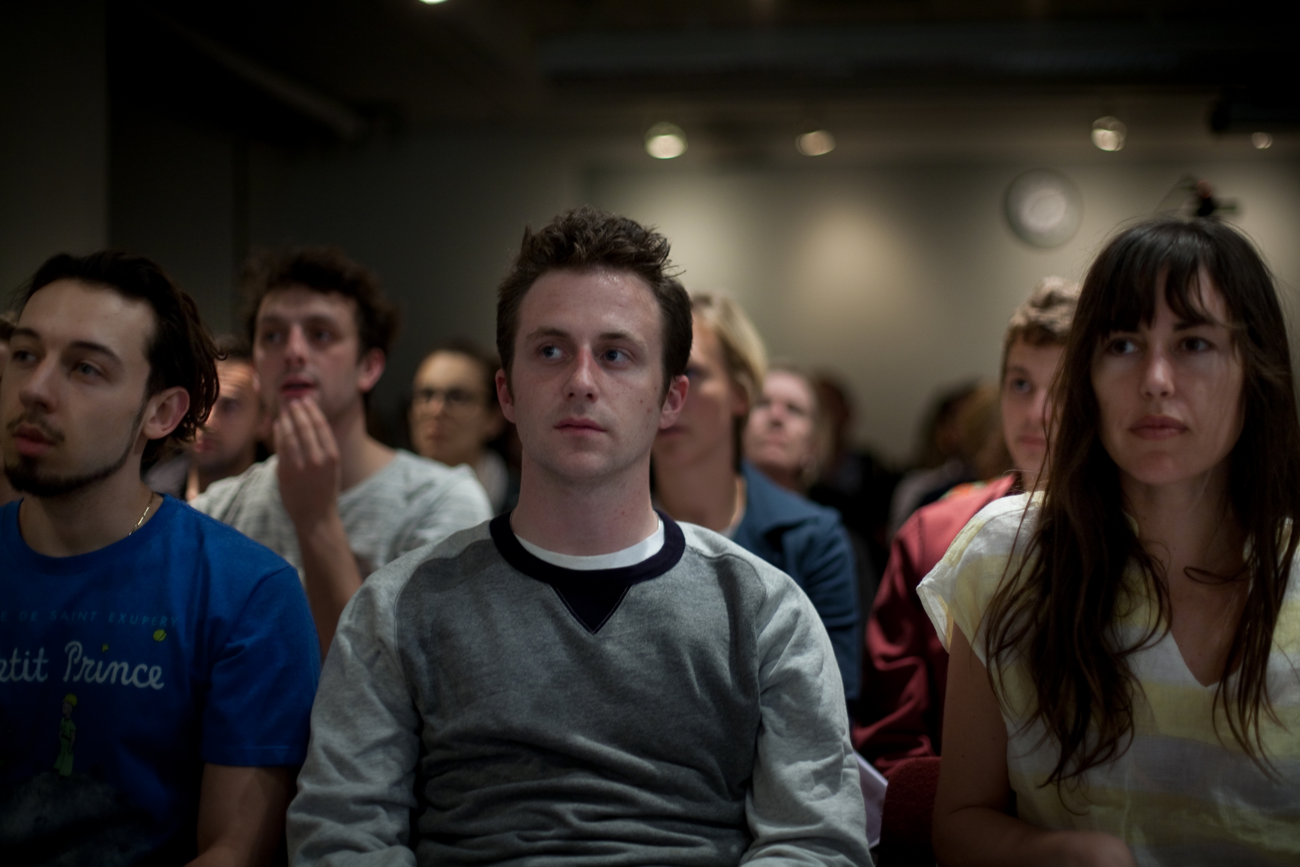 Audience members during the Intimate Lens presentations at ICP Audience members during the Intimate Lens presentations at ICP