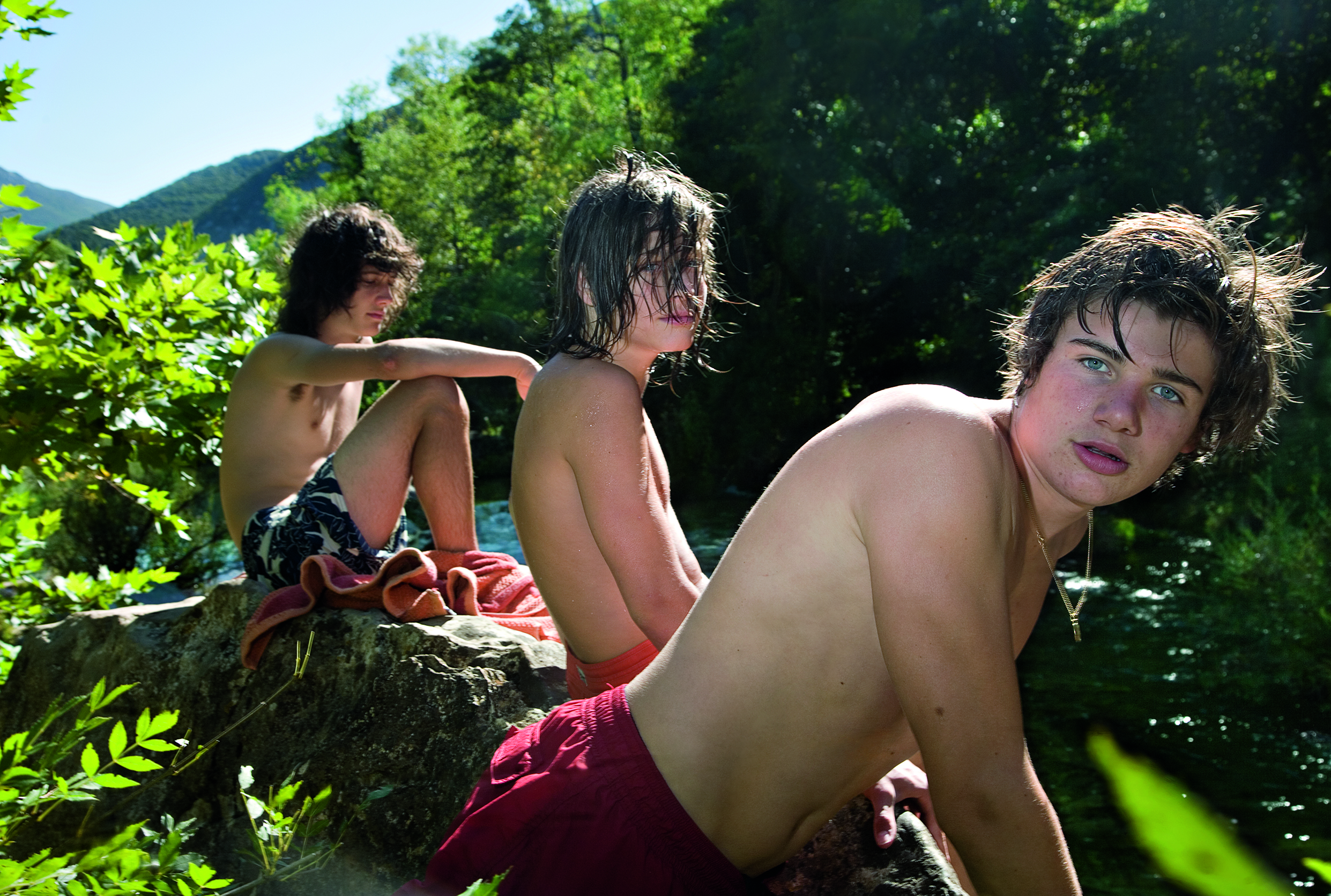 Adrien and Theo by the River, Les Cevennes, 2006. © Martine Fougeron Adrien and Theo by the River, Les Cevennes, 2006. © Martine Fougeron
