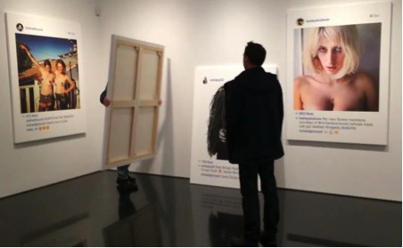 Photograph from Richard Prince: New Portraits, Gagosian Gallery, New York, 2014